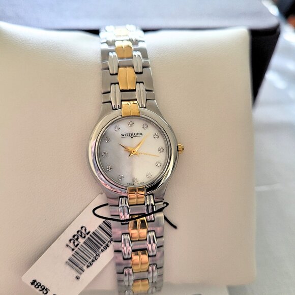 Wittnauer Women's 12P02 Swiss Diamond 2-Tone Watch - Picture 3 of 9